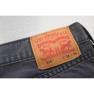 Levi's 514 Straight Fit Rugged Denim Purple Jeans Mens Size 34 x 34